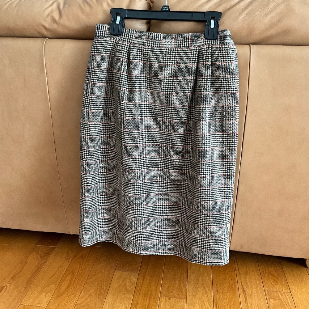 Leslie Fay Pencil Skirt Beige/Cream/Tan Size 10